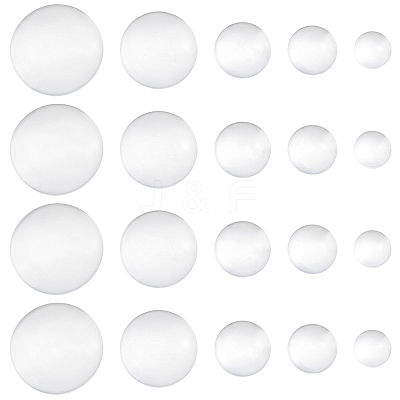 100Pcs 5 Styles Transparent Glass Cabochons GGLA-BBC0001-04-1