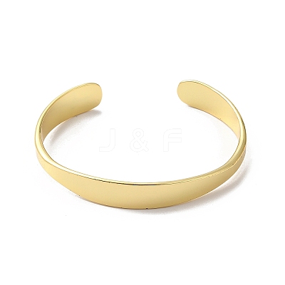 Rack Plating Brass Cuff Bangles BJEW-A137-03G-1