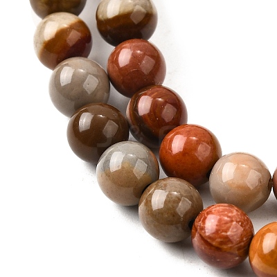 Natural Picture Jasper Beads Strands G-S390-07-6mm-1