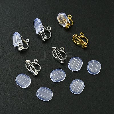 12Pcs 3 Colors Brass Clip-on Earring Findings KK-FS0001-33-1