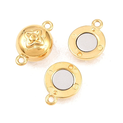 304 Stainless Steel Magnetic Clasps with Loops STAS-P452-04E-G-1