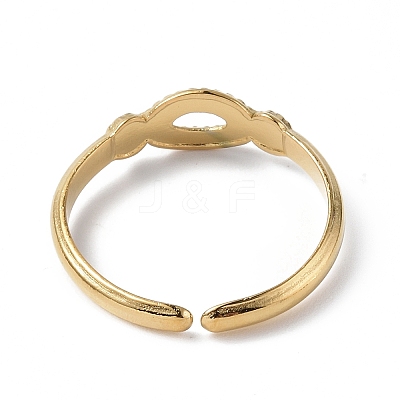 304 Stainless Steel Open Cuff Ring Finding RJEW-C046-06G-1