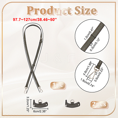 Leather Bag Handles & Undamaged Bag Triangle Buckle Connector FIND-WH0191-13B-1