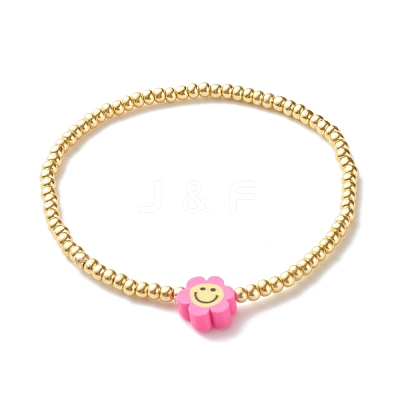 Handmade Polymer Clay Heishi Beads Stretch Bracelets Set BJEW-JB07406-03-1