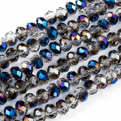 Electroplate Transparent Glass Beads Strands EGLA-A034-T2mm-Z01-1