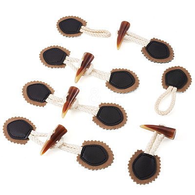 5 Pairs Resin Buttons BUTT-TA0001-48A-1