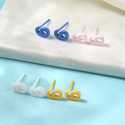 Hypoallergenic Bioceramics Zirconia Ceramic Stud Earrings EJEW-C065-03G-1