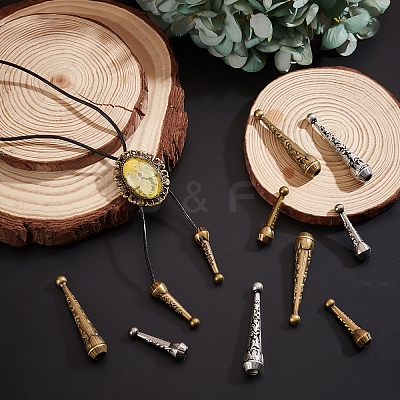 28Pcs 4 Style Alloy Cord Ends FIND-PH0004-26-1