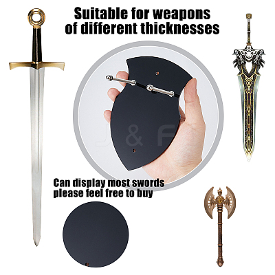 Wall-mounted Acrylic Sword Display Easels ODIS-WH0038-202B-1