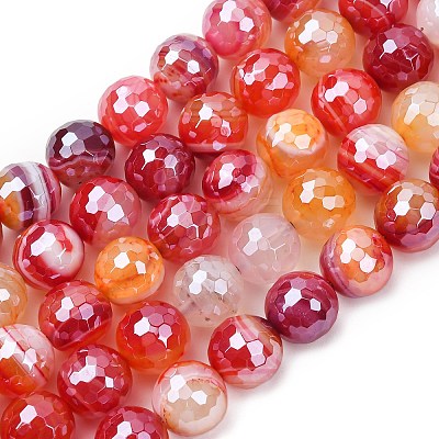 Natural Banded Agate Beads Strands G-B191-A01-10mm-1