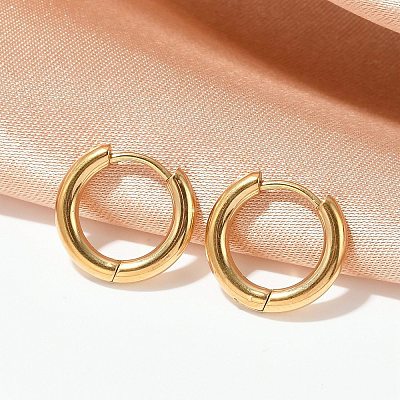 202 Stainless Steel Huggie Hoop Earrings LS-EJEW-F111A-14mm-G01-1