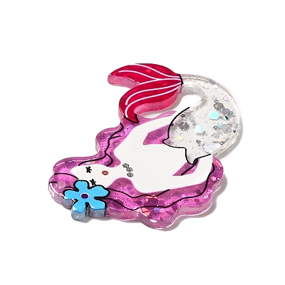 Transprent Acrylic Big Pendants LS-SACR-P016-B02-1