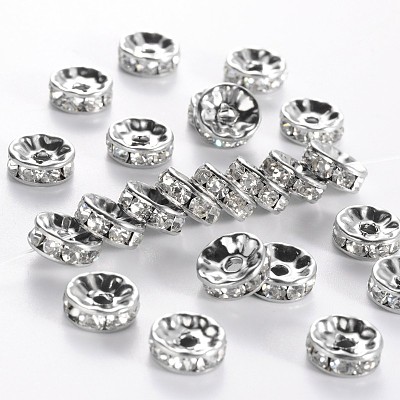 316 Surgical Stainless Steel Crystal Rhinestone Spacer Beads STAS-N032-03P-1