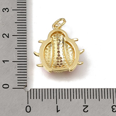 Brass Micro Pave Cubic Zirconia Pendants KK-C262-28G-1