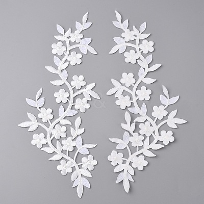 Plum Blosssom Cotton Computerized Embroidery Sew on Patches PATC-WH0001-70D-1