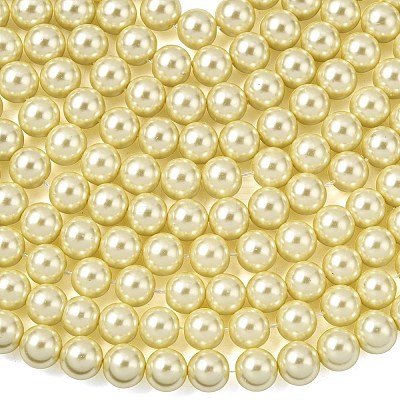 Eco-Friendly Dyed Glass Pearl Round Beads Strands HY-A002-10mm-RB012-1