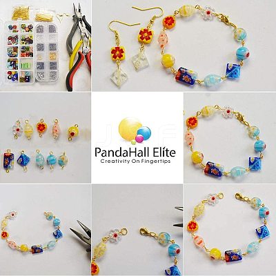Handmade Millefiori Lampwork Beads LAMP-PH0002-10-1