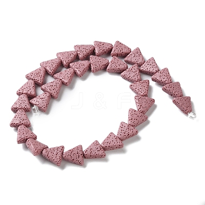 Triangle Dyed Natural Lava Rock Beads Strands G-O126-04A-05-1
