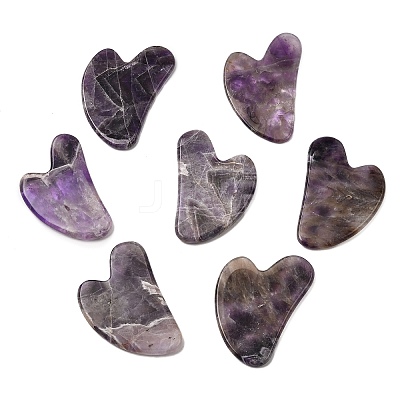 Natural Amethyst Gua Sha Boards G-O203-01-1