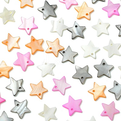 50Pcs Dyed Natural Shell Star Charms BSHE-FS0001-16-1