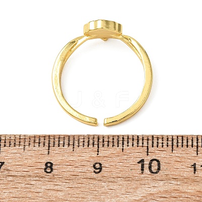Brass Micro Pave Cubic Zirconia Cuff Rings for Women RJEW-K309-39A-G-1