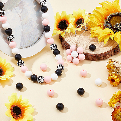 100Pcs Silicone Beads SIL-BC0001-01-1