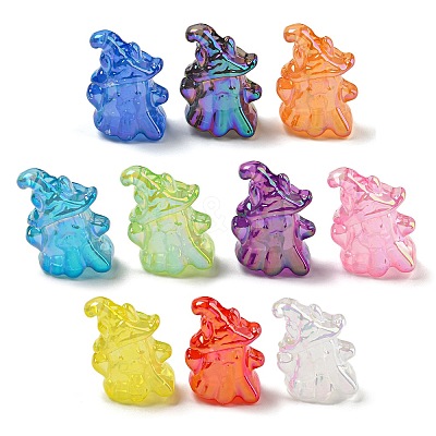 10Pcs Halloween Themed UV Plating Acrylic Beads OACR-L017-08A-1