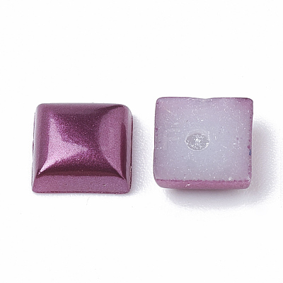 ABS Plastic Imitation Pearl Cabochons SACR-R748-6x6mm-Z20-1