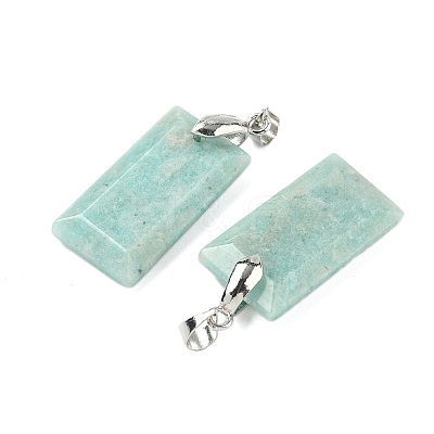 Natural Amazonite Faceted Pendants G-L623-03P-04-1