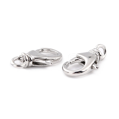 Brass Lobster Claw Clasps KK-D065-01P-1