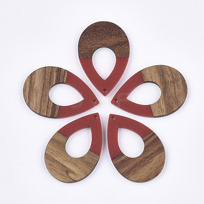 Resin & Walnut Wood Pendants RESI-S358-94A-1