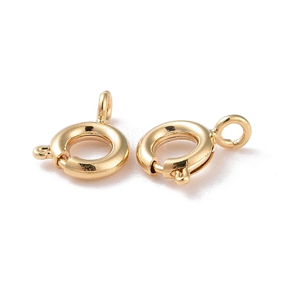 Eco-friendly Brass Spring Ring Clasps KK-D082-01C-G-1