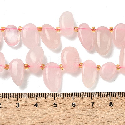 Natural Rose Quartz Beads Strands G-P604-A21-01-1