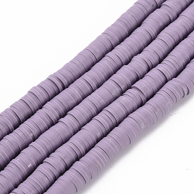 Handmade Polymer Clay Bead Strands CLAY-T002-6mm-58-1