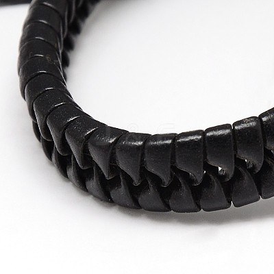 Trendy Unisex Casual Style Imitation Leather and Leather Bracelets X-BJEW-L302-01-1