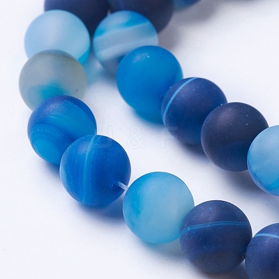 Natural Grade A Striped Agate/Banded Agate Beads Strands G-E478-05-6mm-1