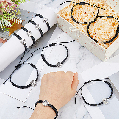 10Pcs Adjustable Alloy Link Bracelets BJEW-DC0001-28-1