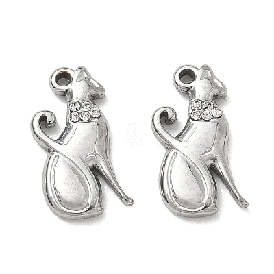 304 Stainless Steel Rhinestone Pendants RB-CBAD60D-04P-1