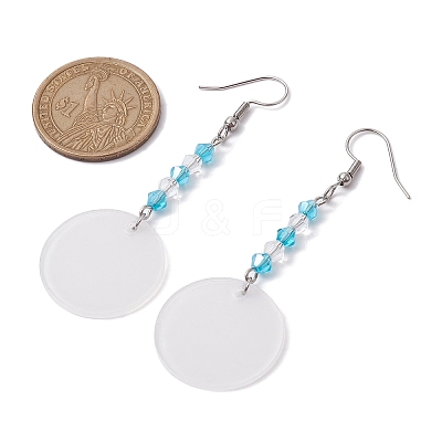 Blank Acrylic Dangle Earrings EJEW-JE05665-02-1