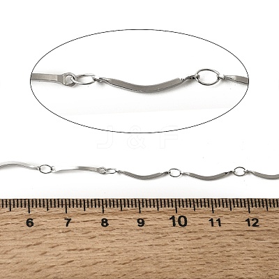 304 Stainless Steel Scalloped Bar Chains CHS-B015-05P-1