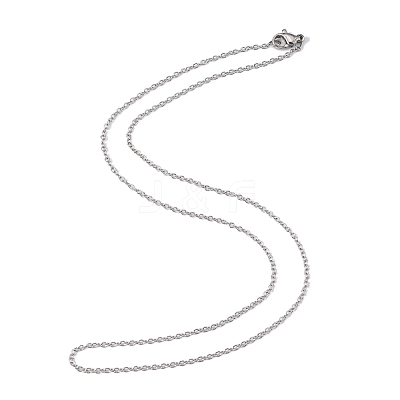 Tarnish Resistant 304 Stainless Steel Cable Chain Necklaces STAS-O053-11P-1