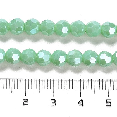 Electroplate Opaque Glass Beads Strands EGLA-A035-P6mm-A14-1