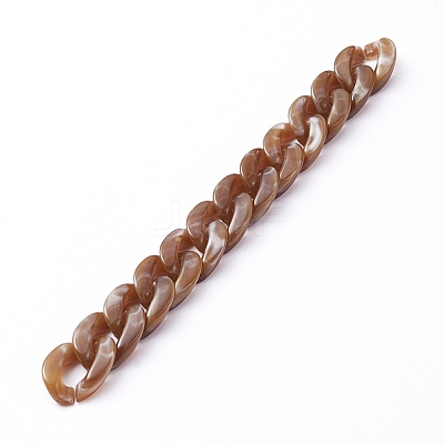 Handmade Acrylic Curb Chains AJEW-JB00679-07-1