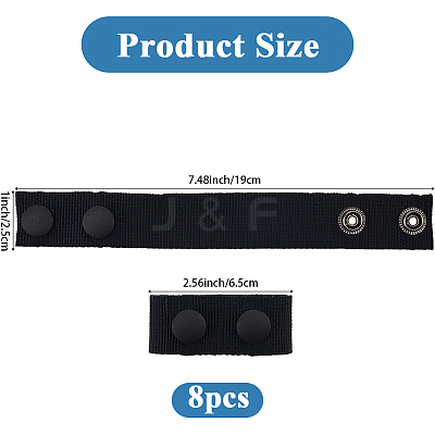 8Pcs Nylon Tactical Wide Strap Loop Keepers DIY-CP0013-41-1