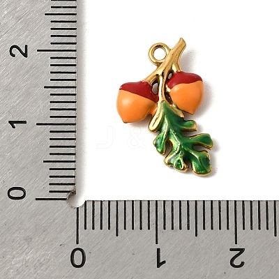 304 Stainless Steel Enamel Pendants STAS-G386-08G-1