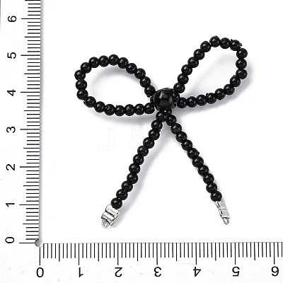 Alloy & Glass Bowknot Chandelier Component Links PALLOY-D359-02C-1