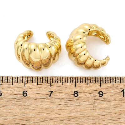 Brass Cuff Earrings EJEW-H158-22G-1