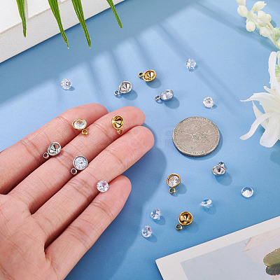 10Pcs 304 Stainless Steel Pendant Cabochon Settings STAS-TA0005-84-1