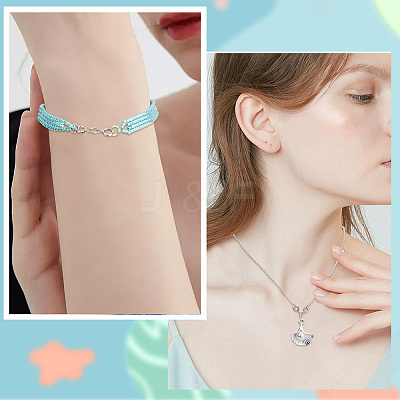 8Pcs 925 Sterling Silver Double Spring Ring Clasps STER-BBC0007-52-1