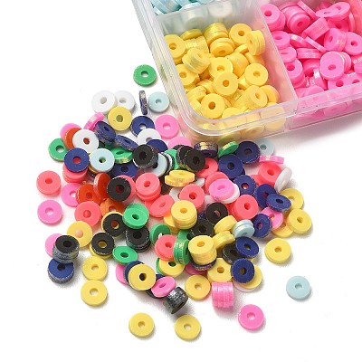 60G 10 Colors Handmade Polymer Clay Beads CLAY-YW0001-93-1